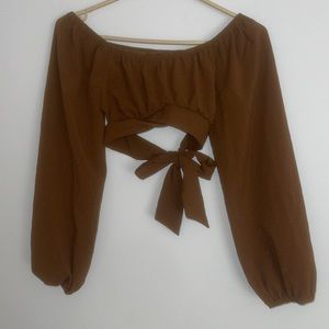 Tie Cropped Blouse